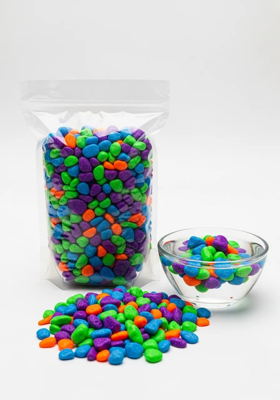 Akvaryum Dekor Renkli Taslar 2kg