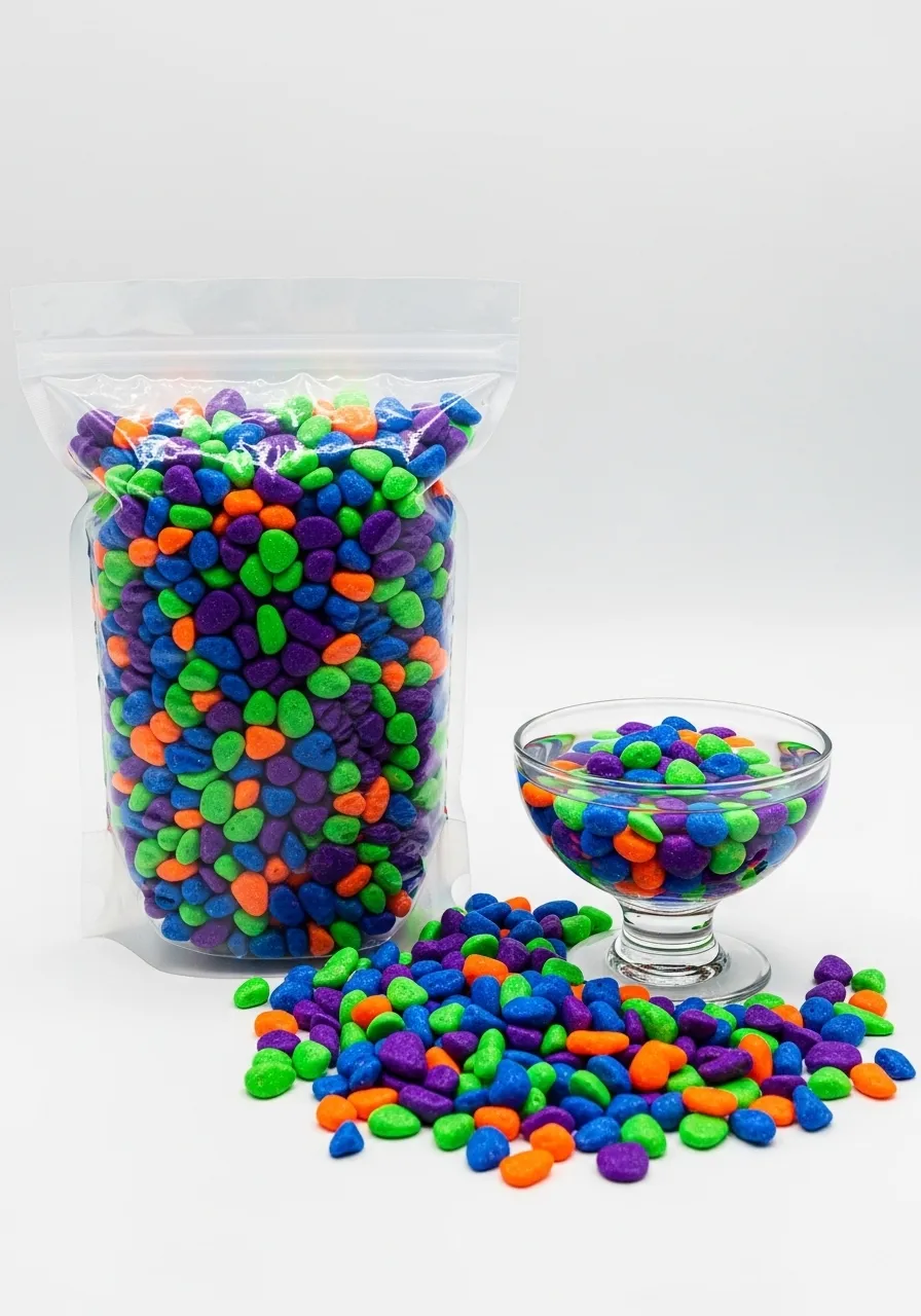 Akvaryum Dekor Renkli Taslar 2kg